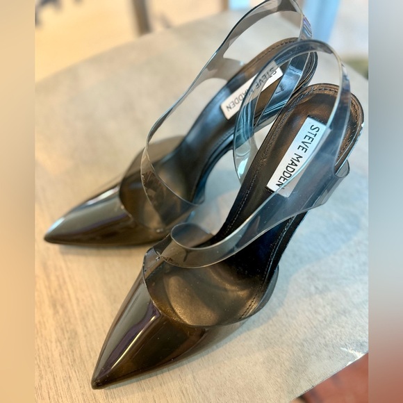 Steve Madden Vienne Clear Strap Heeled Sandals – Black – Size 9M Never worn - Picture 3 of 5